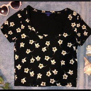 Floral Crop Top T-Shirt
